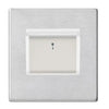 Hamilton Hartland G2 10A 6AX 1 Gang Card Switch On/Off with Blue LED Locator - Satin Steel/White - 7G24C11SS-W