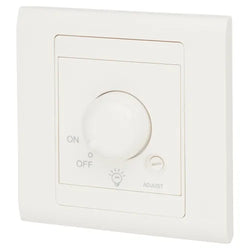 MK Essentials 1 Gang 1 Way Screwless Rotary LED Dimmer Switch - White  - MV1523WHI