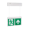 Robus Blade Express 3.5W Dual Test Suspended Exit Sign IP20 White - RBE4DT-01