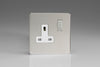 Varilight 1 Gang 13A Double Pole Switched Socket with Metal Rockers - XDC4WS