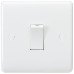 Knightsbridge Curved edge 20A DP Switch - White - CU8341