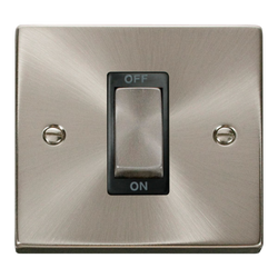 Click Scolmore Deco Ingot 1 Gang 45A 2 Pole Switch - VPSC500BK