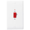 BG Nexus White Double Pole Switch with Indicator 45A - 872