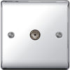 BG Nexus Metal Polished Chrome 1 Gang Co-Axial Socket - NPC60