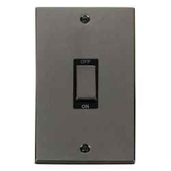 Click Scolmore Deco Ingot 2 Gang 45A 2 Pole Switch - VPBN502BK