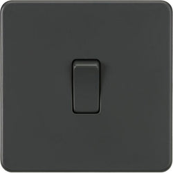 Knightsbridge Screwless 20A 1G DP Switch - Anthracite - SF8341AT