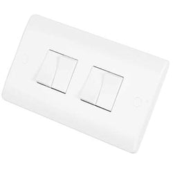 Click Scolmore Mode 10A 4 Gang 2 Way Light Switch Polar White - CMA019