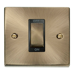 Click Scolmore Deco Ingot 1 Gang 45A 2 Pole Switch - VPAB500BK