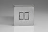 Varilight 1 Gang (Single), 13 Amp Switched Fused Spur, Dimension Screwless Brushed Steel - XDS6DS (Return Unit)