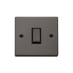 Click Scolmore Deco 10A 1 Gang 2 Way Rocker Switch - VPBN411BK