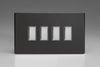 Varilight 4-Gang Tactile Touch Control Dimming Slave for use with Multi-Point (formerly Eclique2) Master on 2-Way Circuits (Twin Pl - JDLES004S