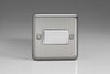 Varilight Classic Fan Isolating Switch 3 Pole with White Inserts - Matt Chrome - XSFIW