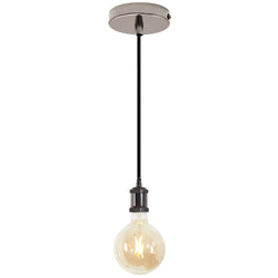 4Lite WiZ Connected SMART LED Pendant G125 Blackened Silver WiFi - 4L1-7004