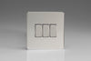 Varilight 3 Gang 10A 1 or 2 Way Rocker Switch - XDC3S