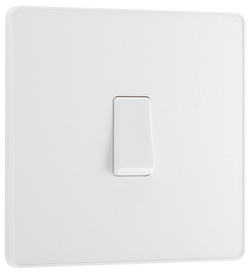 BG Evolve Pearl White Single Light Switch 20A 16AX 2 Way - PCDCL12W