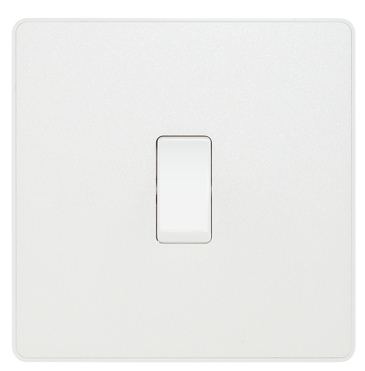 BG Evolve Pearl White Single Light Switch 20A 16AX 2 Way PCDCL12W