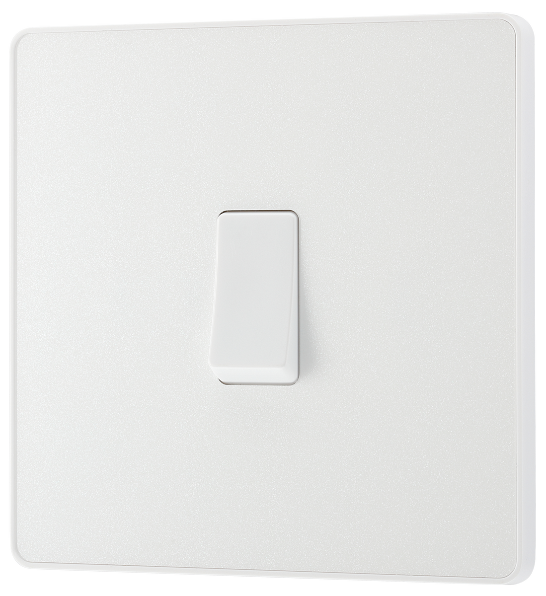 BG Evolve Pearl White Single Light Switch 20A 16AX 2 Way PCDCL12W