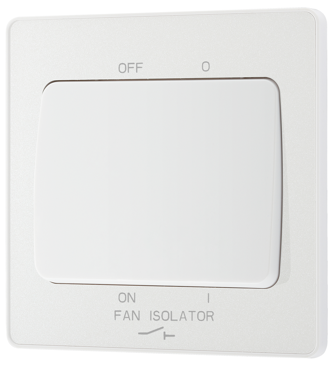 BG Evolve Pearl White Fan Isolator Switch 10A Triple Pole PCDCL15W