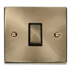 Click Scolmore Deco 1 Gang 10AX 2 Way Plate Switch - VPAB411BK