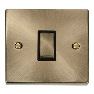 Click Scolmore Deco 1 Gang 10AX 2 Way Plate Switch - VPAB411BK