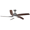 Fantasia Elite Viper Plus 44inch. Ceiling Fan with Dark Oak Blade & LED Light - Stainless Steel - 116042