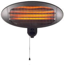 Devola Core 2kW Wall Mounted Patio Heater Oval with Remote - DVRPH20WMB