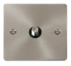 Click Scolmore Define Brushed Steel 1 Gang Coaxial Outlet With Black - FPBS156BK
