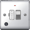 BG Nexus Metal Polished Chrome Fused Spur with Power Indicator Switch and Cable Outlet 13A - NPC53