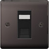 BG Nexus Metal Black Nickel 1 Gang Ethernet Socket - NBNRJ451