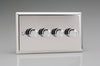 Varilight V-Pro 4 Gang Dimmer 250W - Classic Mirror Chrome - JCDP254