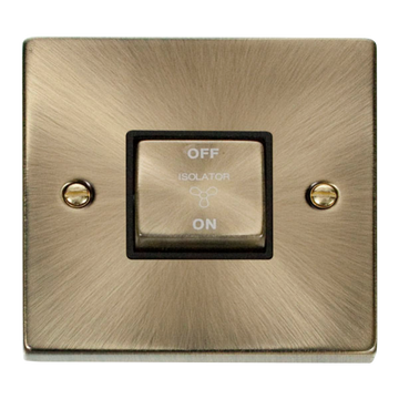 Click Scolmore Deco Ingot 10A 3 Pole Fan Isolation Switch - VPAB520BK