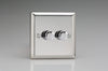 Varilight Classic 2 Gang 1or 2 Way 2x400W Dimmer Switch - Mirror Chrome - HC83