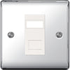 BG Nexus Metal Polished Chrome 1 Gang Ethernet Socket - NPCRJ451