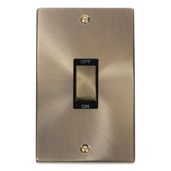 Click Scolmore Deco Ingot 2 Gang 45A 2 Pole Switch - VPAB502BK