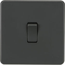 Knightsbridge Screwless 10AX 1G 2-Way Switch - Anthracite - SF2000AT