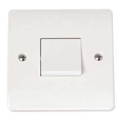 Click Scolmore Mode 20A 1 Gang 3-Pole Rocker Switch Polar White - CMA021