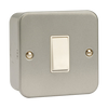 Click Scolmore Essentials Metal Clad 1 Gang 2 Way 10A Switch - CL011