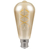 Crompton LED ST64 BC B22 Spiral Filament Antique Bronze 6W - Extra Warm White