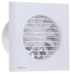 Deta 4" Extractor Fan With Timer & Humidistat White 100mm White - DT4603