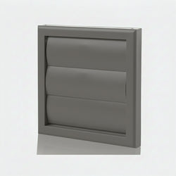 Blauberg Plastic Gravity Shutter Vent - 100mm - Grey - DECOR 155X155- 100G GREY