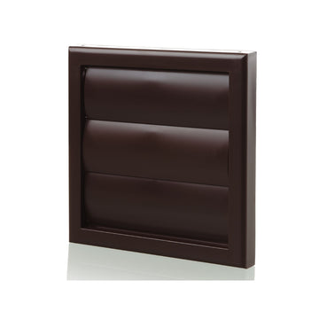Blauberg Plastic Gravity Shutter Vent-125mm-Brown - DECOR185X185-125GBROWN
