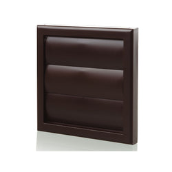 Blauberg Plastic Gravity Shutter Vent - 100mm - Chocolate Brown - DECOR155X155-100GBROWN