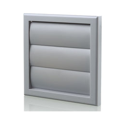 Blauberg 100m (4") Gravity Shutter Wall Vent Cover - DECOR 155X155- 100G SLATE GREY
