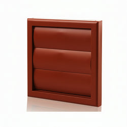 Blauberg Plastic Gravity Shutter Vent - 100mm - Terracotta Brick - DECOR155X155-100GTERRACOTTA