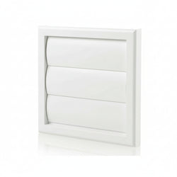 Blauberg Plastic Gravity Shutter Vent-125mm-Brilliant White - DECOR185X185-125GWHITE