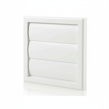 Blauberg Plastic Gravity Shutter Vent-125mm-Brilliant White - DECOR185X185-125GWHITE