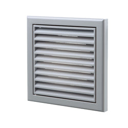 Blauberg Air Ventilation Louvred Grille 100mm Vented Fixed Blade - Grey - DECOR 155X155-100S GREY
