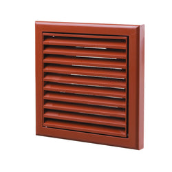 Blauberg Air Ventilation Louvred Grille 100mm Vented Fixed Blade - Terracotta Brick - DECOR155X155-100STERRACOTTA
