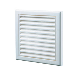 Blauberg Air Ventilation Louvred Grille 150mm Vented Fixed Blade - Brilliant white - DECOR185X185-150SWHITE