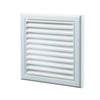 Blauberg Air Ventilation Louvred Grille 125mm Vented Fixed Blade - Brilliant white - DECOR185X185-125SWHITE